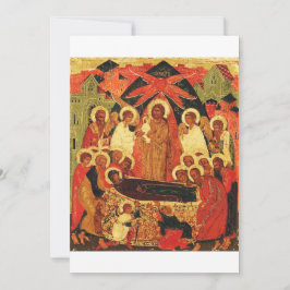Convite Dormição da Mãe de Deus ícone ortodoxo