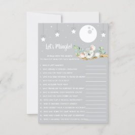 Convite Dormindo no Chá de fraldas do jogo de Vamos Koala!