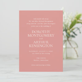 Convite Dorothy Coral Pink Elegant Wedding