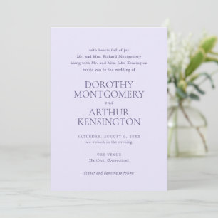 Convite Dorothy Lilac Elegant Wedding