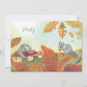 Convite Dorrato Gordo Europeu (Glis glis) Personalizado