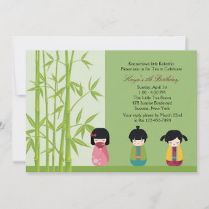 Convite dos amigos de Kokeshi