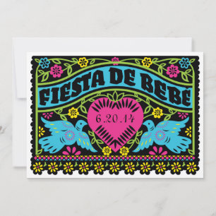Convite dos pássaros do amor de Festa de Bebe