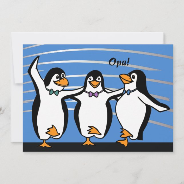 Convite dos pinguins da dança (Frente)