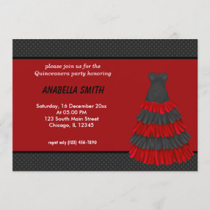Convite Dots Sweet Quinceanera