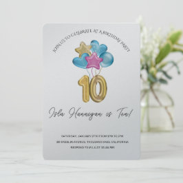 Convite Double Digits Birthday Bash