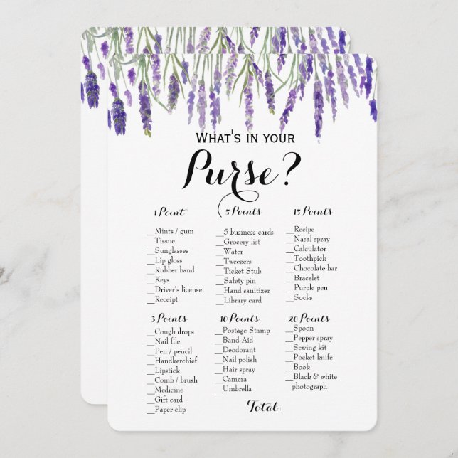 Convite Double Side - 2 Jogos de Chuva de Noiva Bolsa | De (Frente/Verso)