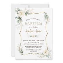 Dourada Airy Greenery White Ivory Floral Baptism