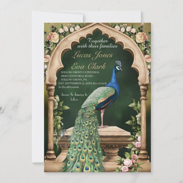 Convite Dourada Burgundy Mehendi Henna Indian Weding Convi (Frente)