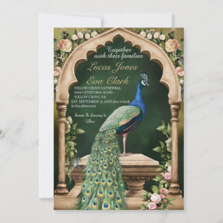 Convite Dourada Burgundy Mehendi Henna Indian Weding Convi