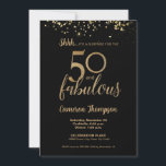 Convite Dourada Confetti 50 e fabulosa<br><div class="desc">Apresentando nosso "50 e Fabuloso 50º aniversário do Dourado Confetti no Black Invitation Modelo" - uma escolha luxuosa para celebrar essa ocasião marcante no estilo. Este modelo de convite apresenta um design de confete dourado espantoso contra um fundo preto elegante, exuberando sofisticação e elegância. Personalize o convite com o nome...</div>