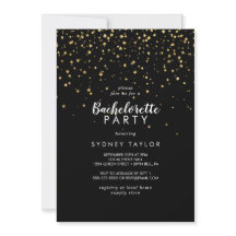 Dourada Confetti | Festa de solteira preta