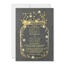 Dourada Confetti Fireflies Casamento Mason Jar