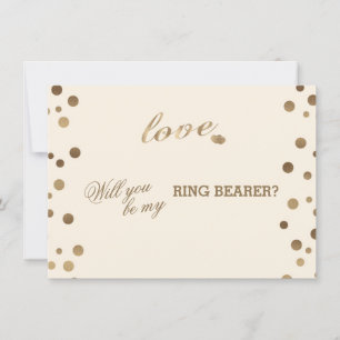 Convite Dourada Confetti Love Champagne Bearer