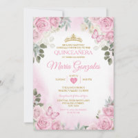 Dourada Coroa Mexicana Rosa Quinceañera