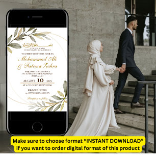 Convite Dourada deixa Elegance Muçulmano Nogah