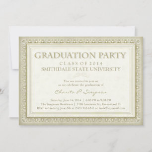 Convite Dourada Diploma (para ela) Festa de formatura Conv