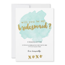 Dourada e Teal Blush Você será minha madrinha?