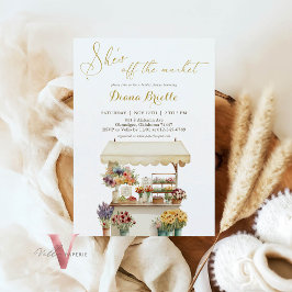 Convite Dourada Ela está fora do Chá de panela