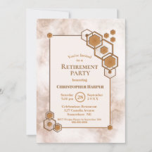 Dourada Frame Marble Retirement Party