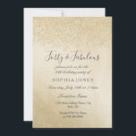 Convite Dourada Glitter 40 e fabulosa aniversário de 40 an<br><div class="desc">Dourada Glitter 40 e fabulosa aniversário de 40 anos Belo convite à Glitter Confetti. Coleção em Niche e Nest. Design cortesia do Studio Denmark</div>