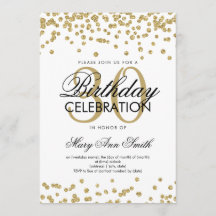 Dourada Glitter Confetti aniversário de 30 anos Wh