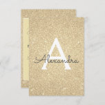 Convite Dourada Glitter Sweet 16 Salvar a Data<br><div class="desc">Dourado brilho brilhante Doce Dezesseis Monogramas e Salva Inicialmente o Convite de aniversário de Datas. Este convite é perfeito para a Festa de aniversário Sparkle Glitter Sweet 16,  que procura celebrar no estilo.</div>