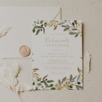 Dourada Greenery Fall Bridesmaids Luncheon Chá