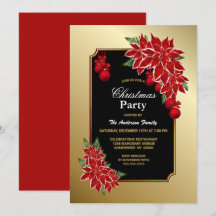 Dourada Poinsettia Vermelha Dourada Festa de Natal