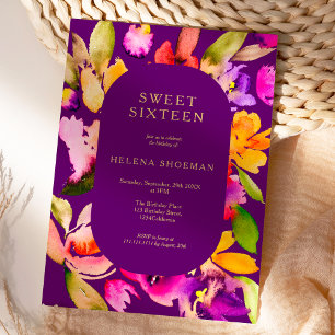 Convite Dourada queda de tamanho excessivo da água floral 