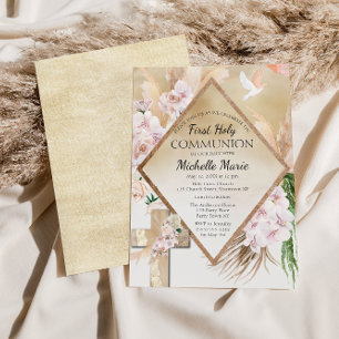 Convite Dourada rosa, primeira sagrada comunista