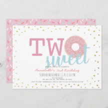 Dourada Rosquinha branca rosa segundo aniversário