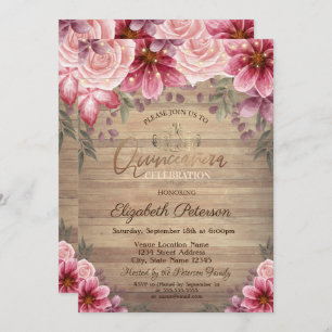 Convite Dourada Tiara, Luzes de Cordas Flores Madeira Quin