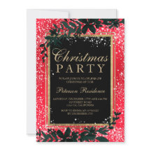 dourada tipografia folha neve elegante vermelho Na