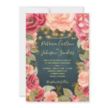 Douradas camionetas e luzes no casamento do marinh