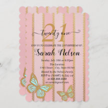 Douradas e borboletas rosa