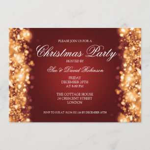 Convite Douradas Luzes de Despejo do Partido Natal