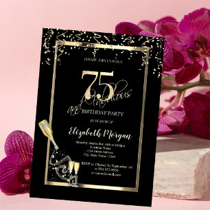 Convite Douradas Sequências, Frasco de Vidro de Vinho 75.o