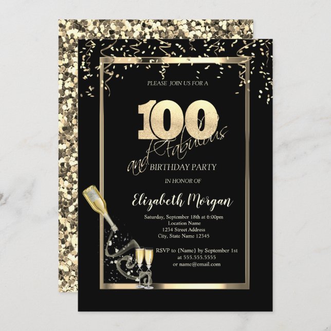 Convite Douradas Sequências, Frasco de Vidro do Vinho 100º (Frente/Verso)