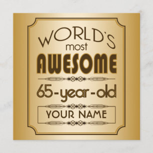 Convite Dourado 65.º aniversário da Celebração Mundial
