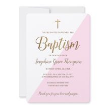 Dourado batismo virtual, branco-rosa moderno