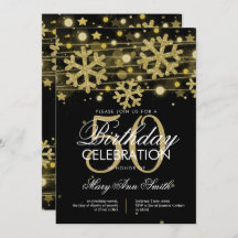 Dourado Black 50th Birthday Winter Glitter Glam