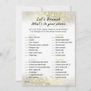 Convite Dourado Branco O que há no jogo do seu Brunch Part