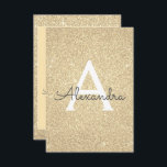 Convite Dourado brilho brilhante Doce Dezesseis Aniversári<br><div class="desc">Luxo Dourado Sparkle Glitter Doce Dezesseis Monogramas Nome e Convite de aniversário Inicial. Este convite é perfeito para a Festa de aniversário Luxúria Dourada Sparkle Glitter Sweet 16,  que procura celebrar no Dourado.</div>