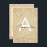 Convite Dourado brilho brilhante Doce Dezesseis Aniversári<br><div class="desc">Luxo Dourado Sparkle Glitter Doce Dezesseis Monogramas Nome e Convite de aniversário Inicial. Este convite é perfeito para a Festa de aniversário Luxúria Dourada Sparkle Glitter Sweet 16,  que procura celebrar no Dourado.</div>