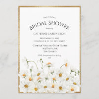 Dourado Chá de panela Floral de Aquarela  do Daisi