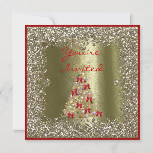 Convite Dourado CHIC & FAB NOITE DE NATAL CRISTAL
