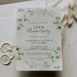 Convite Dourado Confetti Eucalyptus 50º Aniversário de Cas<br><div class="desc">Este convite de 50 anos de casamento para um confete de ouro eucalipto é perfeito para um evento moderno. O design apresenta uma folhagem verde de aqualyptus com dourado confetti. Altere o número para celebrar qualquer marco de aniversário.</div>