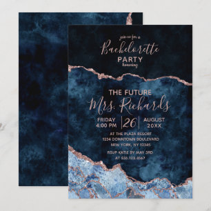 Convite Dourado da festa de solteira do rosa dos