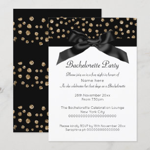 CONVITE Dourado DE BACHELORETTE DIAMOND LEOPARD BR